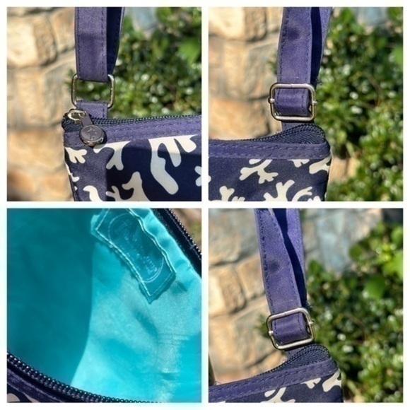 Blue and white monogrammed bag. Initial “L”. - Picture 9 of 15